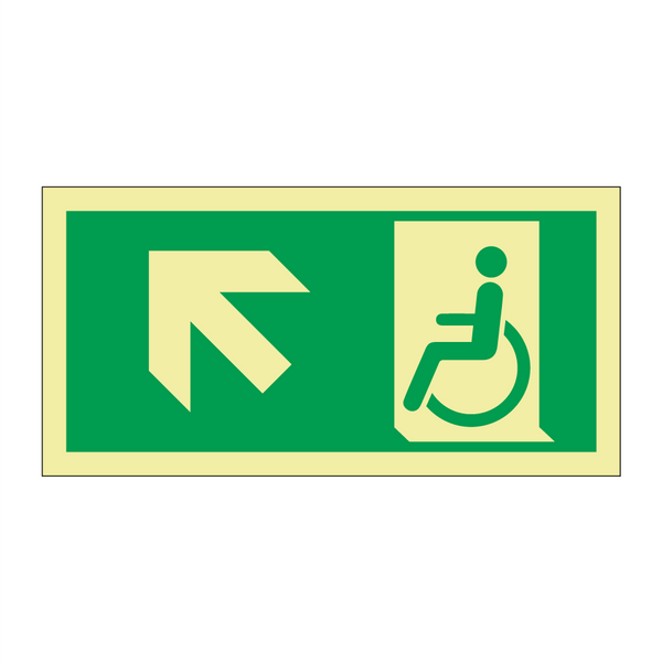 Nødutgang handicap pil venstre opp & Nødutgang handicap pil venstre opp