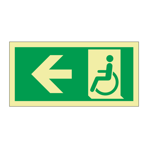 Nødutgang handicap pil venstre