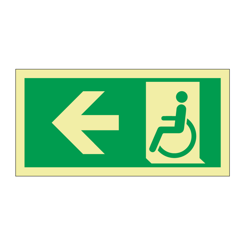 Nødutgang handicap pil venstre
