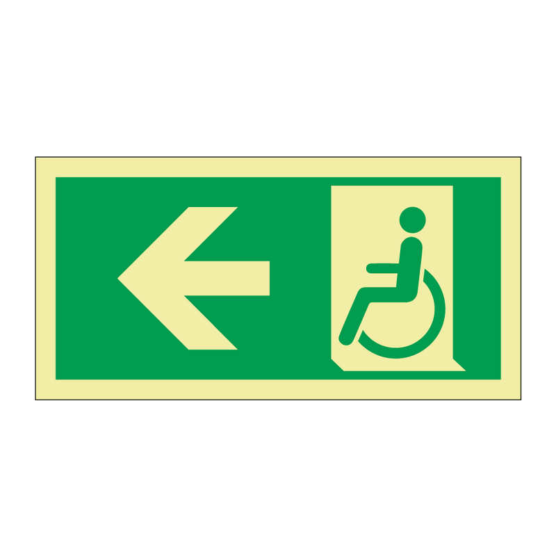 Nødutgang handicap pil venstre & Nødutgang handicap pil venstre & Nødutgang handicap pil venstre