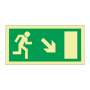 Nødutgang skrå høyre