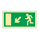 Nødutgang skrå venstre