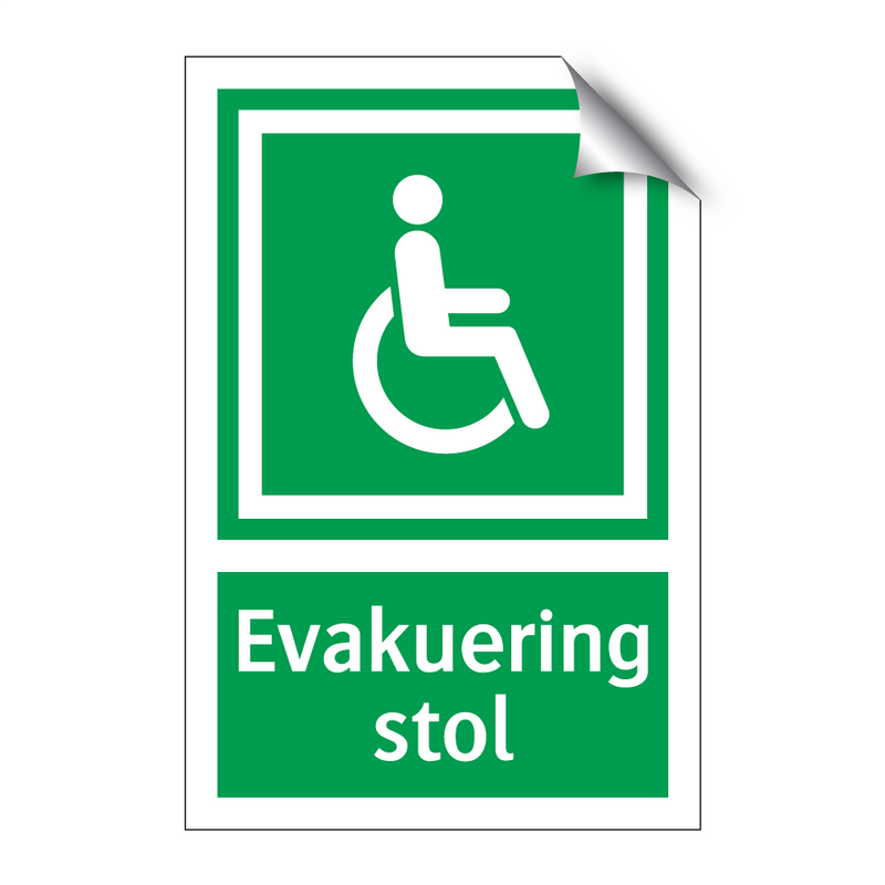 Evakuering stol