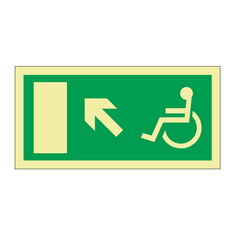 Nødutgang handicap pil venstre opp