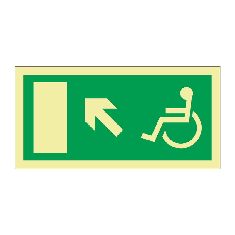 Nødutgang handicap pil venstre opp & Nødutgang handicap pil venstre opp