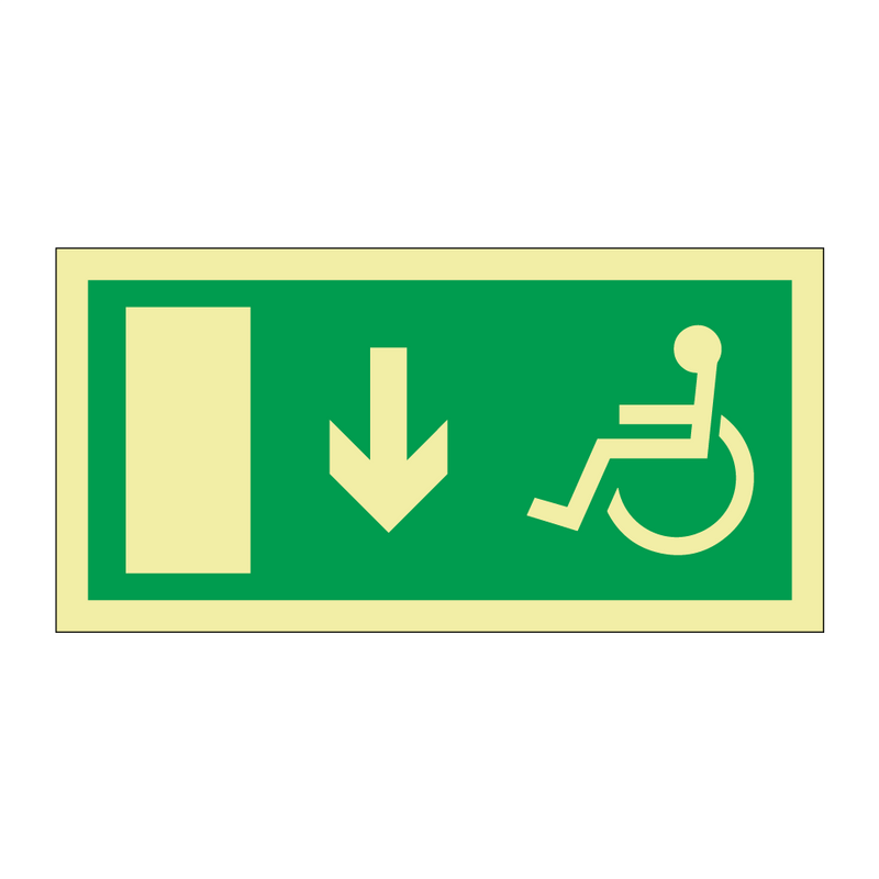 Nødutgang handicap pil ned & Nødutgang handicap pil ned & Nødutgang handicap pil ned