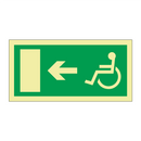 Nødutgang handicap pil venstre
