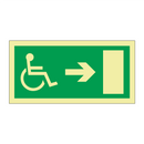 Nødutgang handicap pil høyre