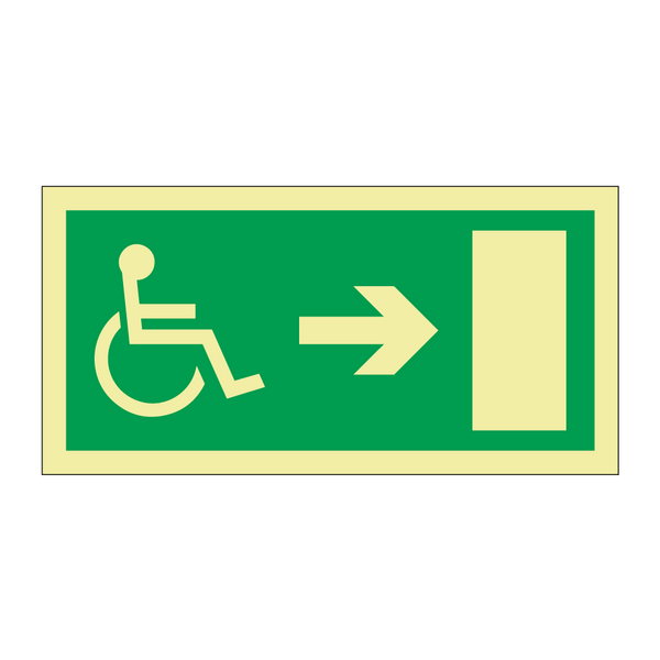 Nødutgang handicap pil høyre