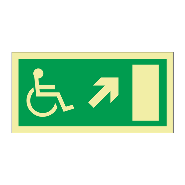 Nødutgang handicap pil høyre opp & Nødutgang handicap pil høyre opp