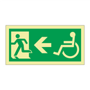 Nødutgang handicap pil venstre