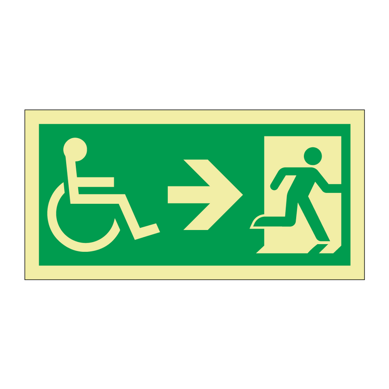 Nødutgang handicap pil høyre & Nødutgang handicap pil høyre & Nødutgang handicap pil høyre