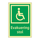 Evakuering stol