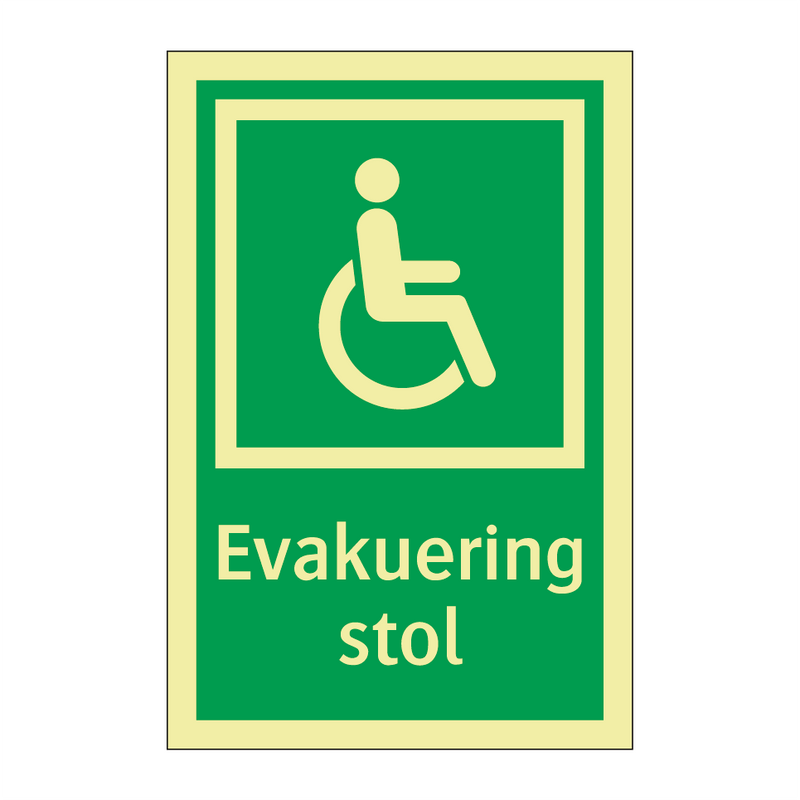 Evakuering stol