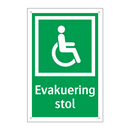 Evakuering stol
