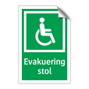 Evakuering stol