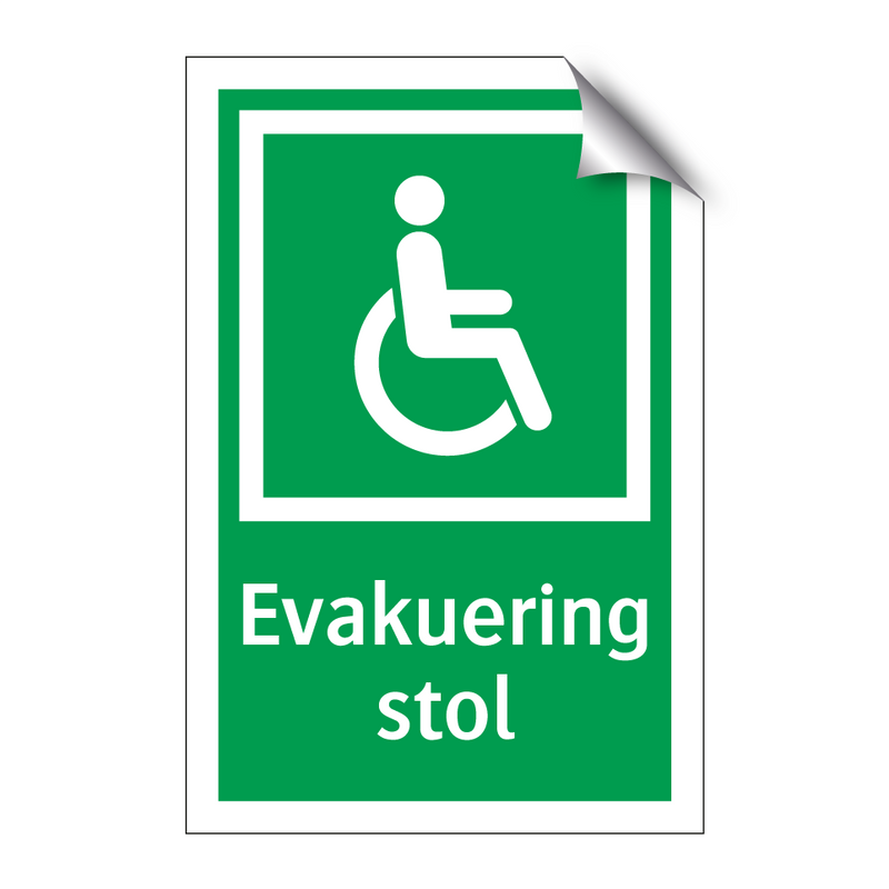 Evakuering stol