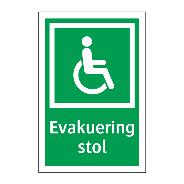 Evakuering stol