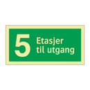 5 Etasjer til utgang