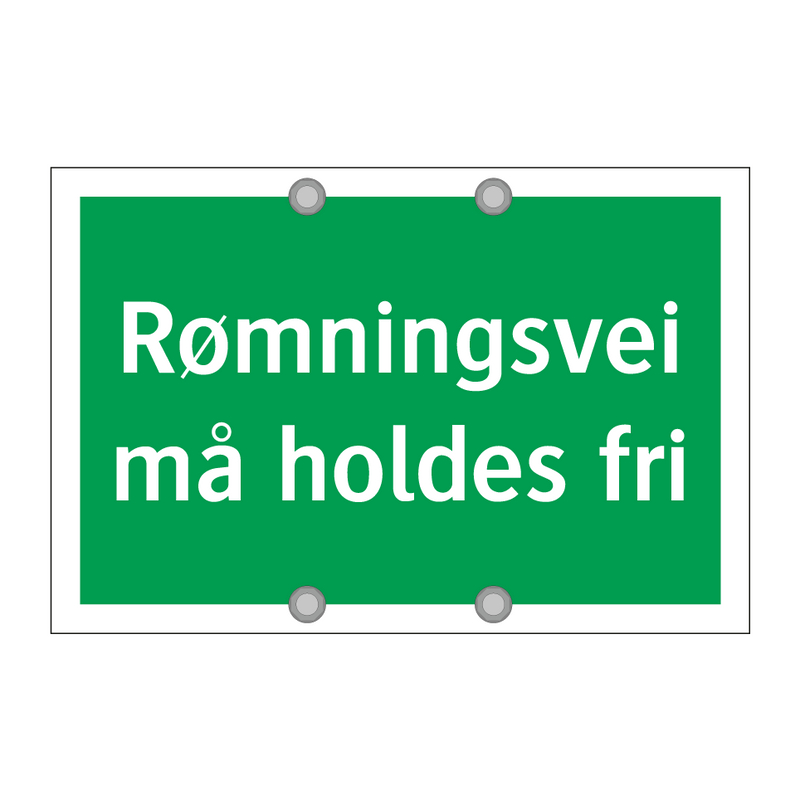 Rømningsvei må holdes fri