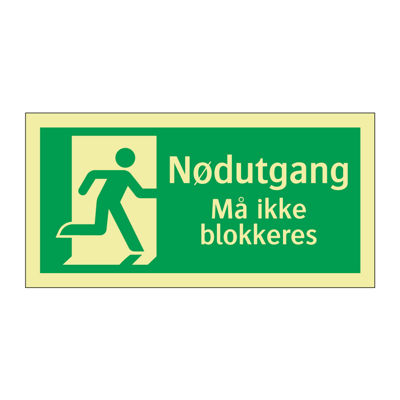 Nødutgang Må ikke blokkeres & Nødutgang Må ikke blokkeres & Nødutgang Må ikke blokkeres