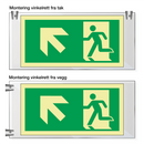 Nødutgang venstre opp - Akryl