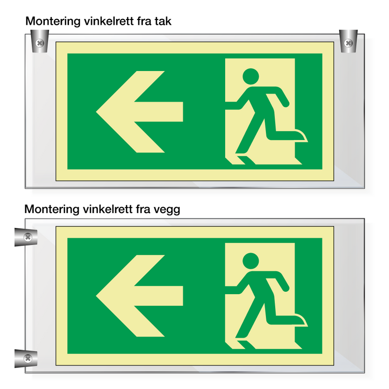 Nødutgang venstre - Akryl