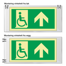Nødutgang handicap pil opp - Akryl