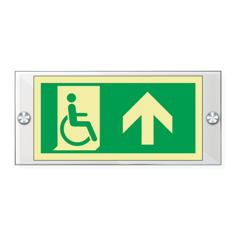 Nødutgang handicap pil opp - Akryl