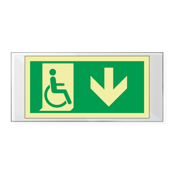 Nødutgang handicap pil ned - Akryl & Nødutgang handicap pil ned - Akryl