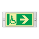 Nødutgang handicap pil høyre - Akryl