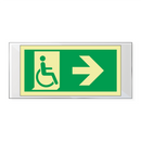 Nødutgang handicap pil høyre - Akryl