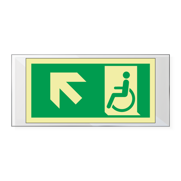 Nødutgang handicap pil venstre opp - Akryl & Nødutgang handicap pil venstre opp - Akryl