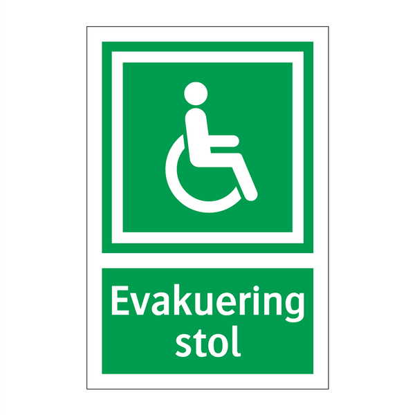 Evakuering stol