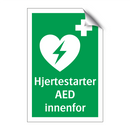 Hjertestarter AED innenfor