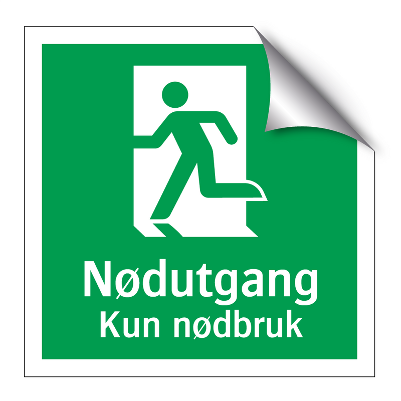 Nødutgang Kun nødbruk & Nødutgang Kun nødbruk & Nødutgang Kun nødbruk