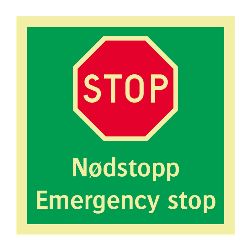 Stop Nødstopp Emergency stop & Stop Nødstopp Emergency stop & Stop Nødstopp Emergency stop