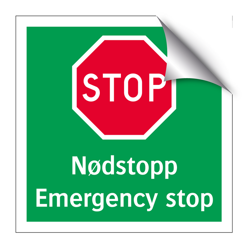 Stop Nødstopp Emergency stop & Stop Nødstopp Emergency stop & Stop Nødstopp Emergency stop