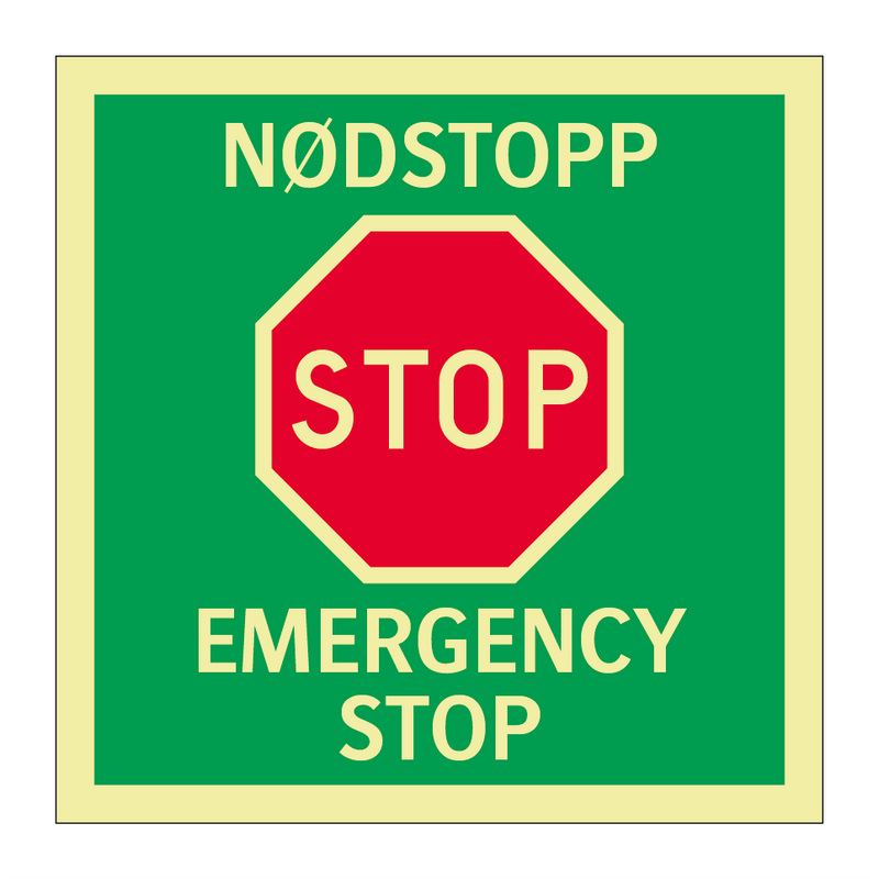 Nødstopp Emergency stop & Nødstopp Emergency stop & Nødstopp Emergency stop