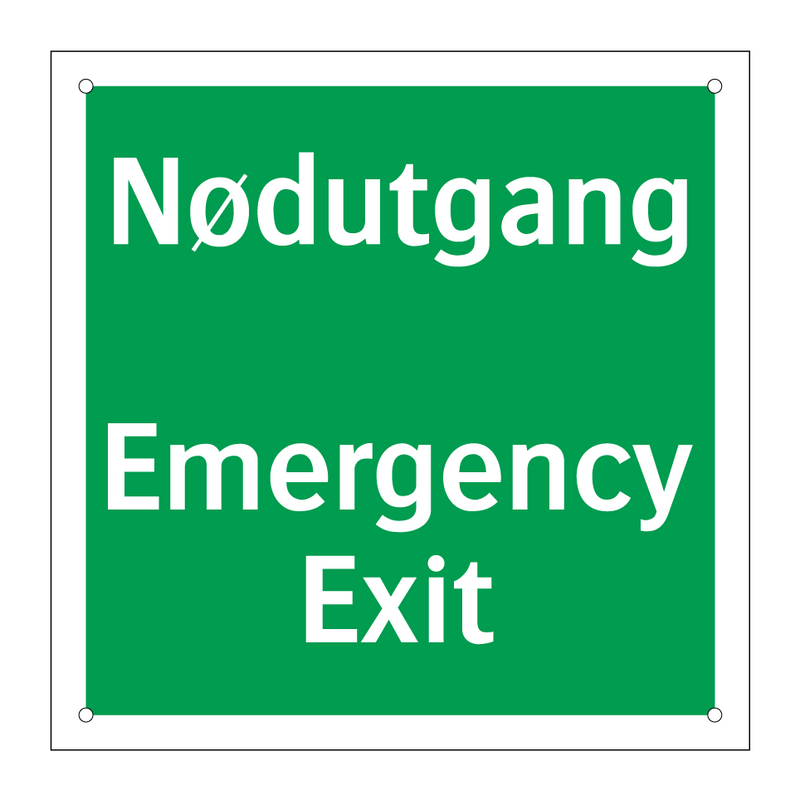Nødutgang Emergency Exit & Nødutgang Emergency Exit & Nødutgang Emergency Exit