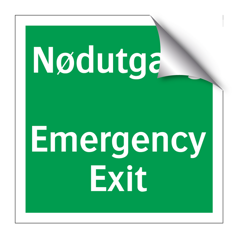 Nødutgang Emergency Exit & Nødutgang Emergency Exit & Nødutgang Emergency Exit
