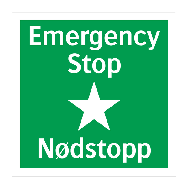 Emergency Stop Nødstopp & Emergency Stop Nødstopp & Emergency Stop Nødstopp