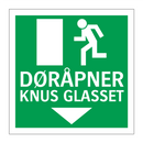 Døråpner knus glasset