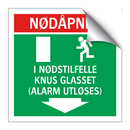 Nødåpner i nødstilfelle knus glasset