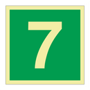 Etasjeskilt syvende etasje