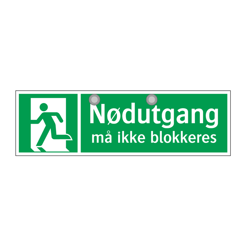 Nødutgang Må ikke blokkeres