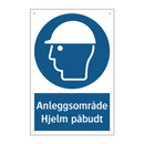 Anleggsomra?de hjelm pa?budt