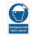 Anleggsomra?de hjelm pa?budt