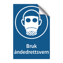 Bruk åndedrettsvern