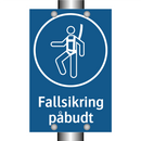 Fallsikring påbudt